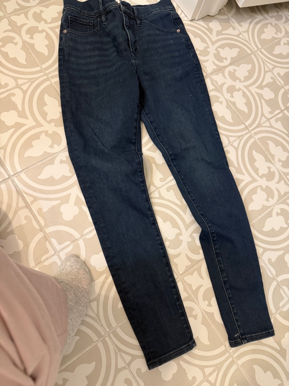 Express Dark Blue High-Rise Skinny Jeans 2R